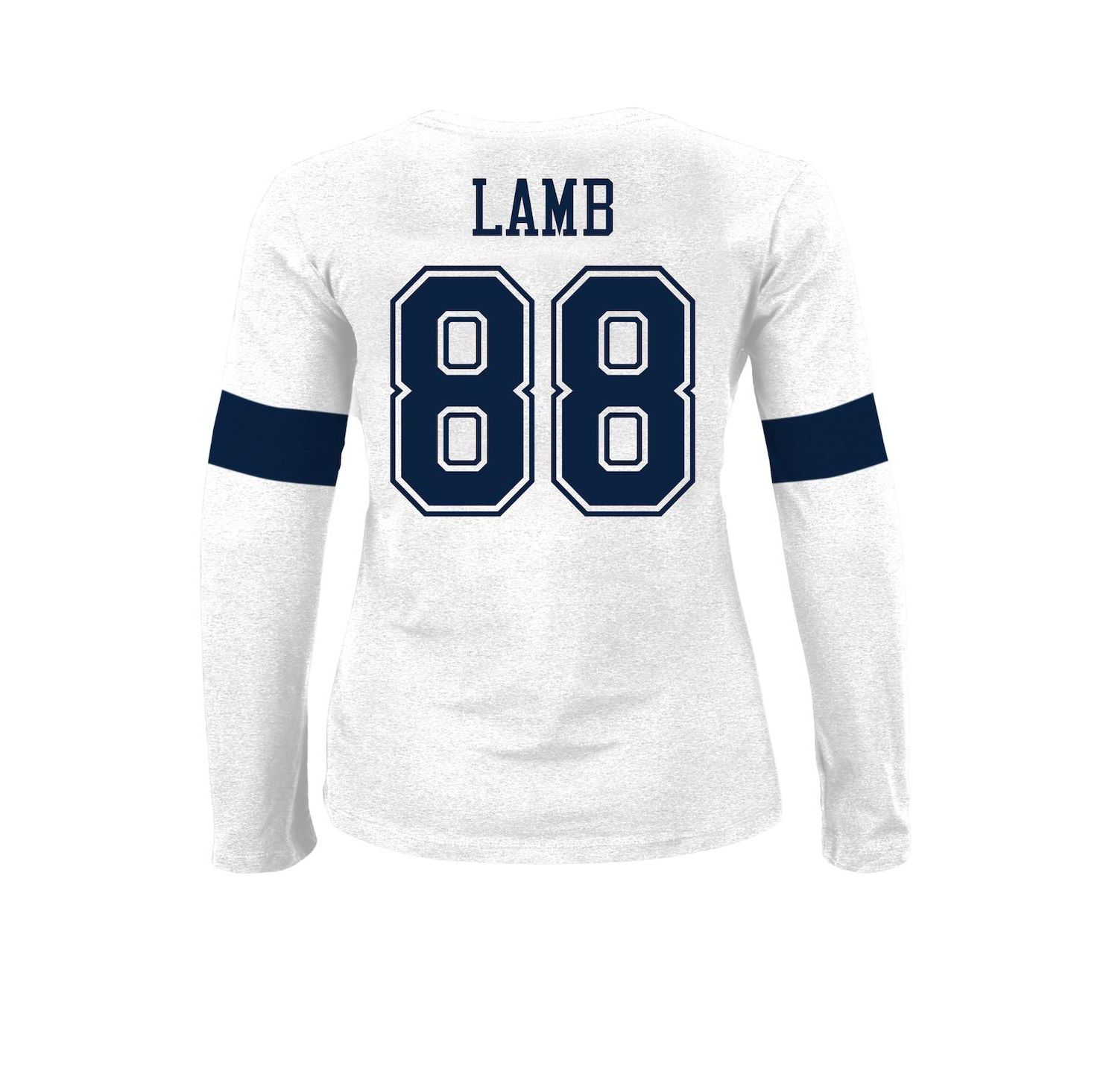 Women's CeeDee Lamb Ash Dallas Cowboys Plus Size Name & Number T-Shirt