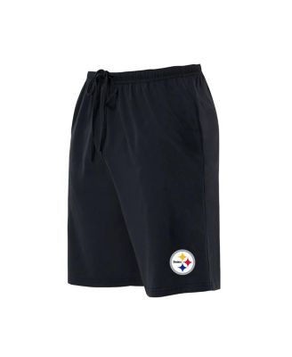Men's Black Pittsburgh Steelers Big & Tall Fleece Lounge Shorts