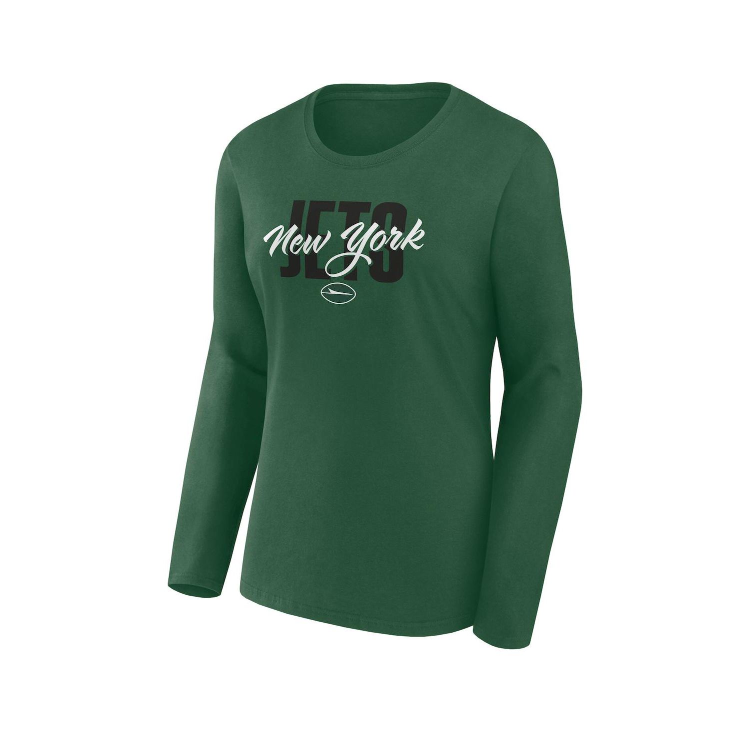 Women's Green New York Jets Long Sleeve Scoop Neck T-Shirt