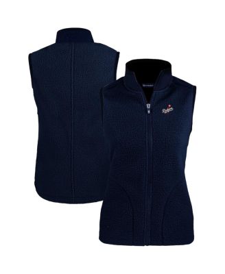 Women's Navy Los Angeles Dodgers Cascade Eco Sherpa Fleece Vest