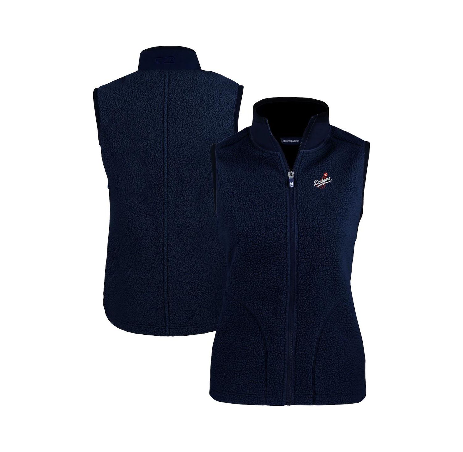 Women's Navy Los Angeles Dodgers Cascade Eco Sherpa Fleece Vest