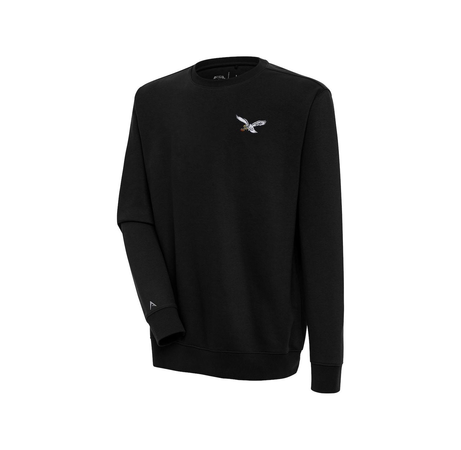 Men's Black Philadelphia Eagles Throwback Logo Victory Pullover Sweatshirt