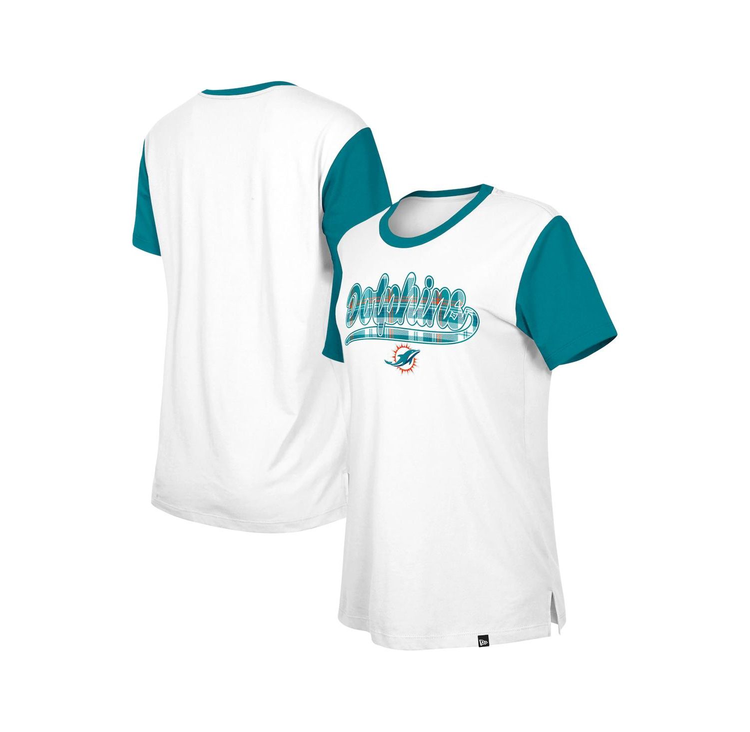 Women's White/Aqua Miami Dolphins 3rd Down T-Shirt