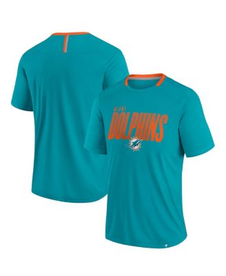 Men's Aqua Miami Dolphins Defender Fade Slant T-Shirt