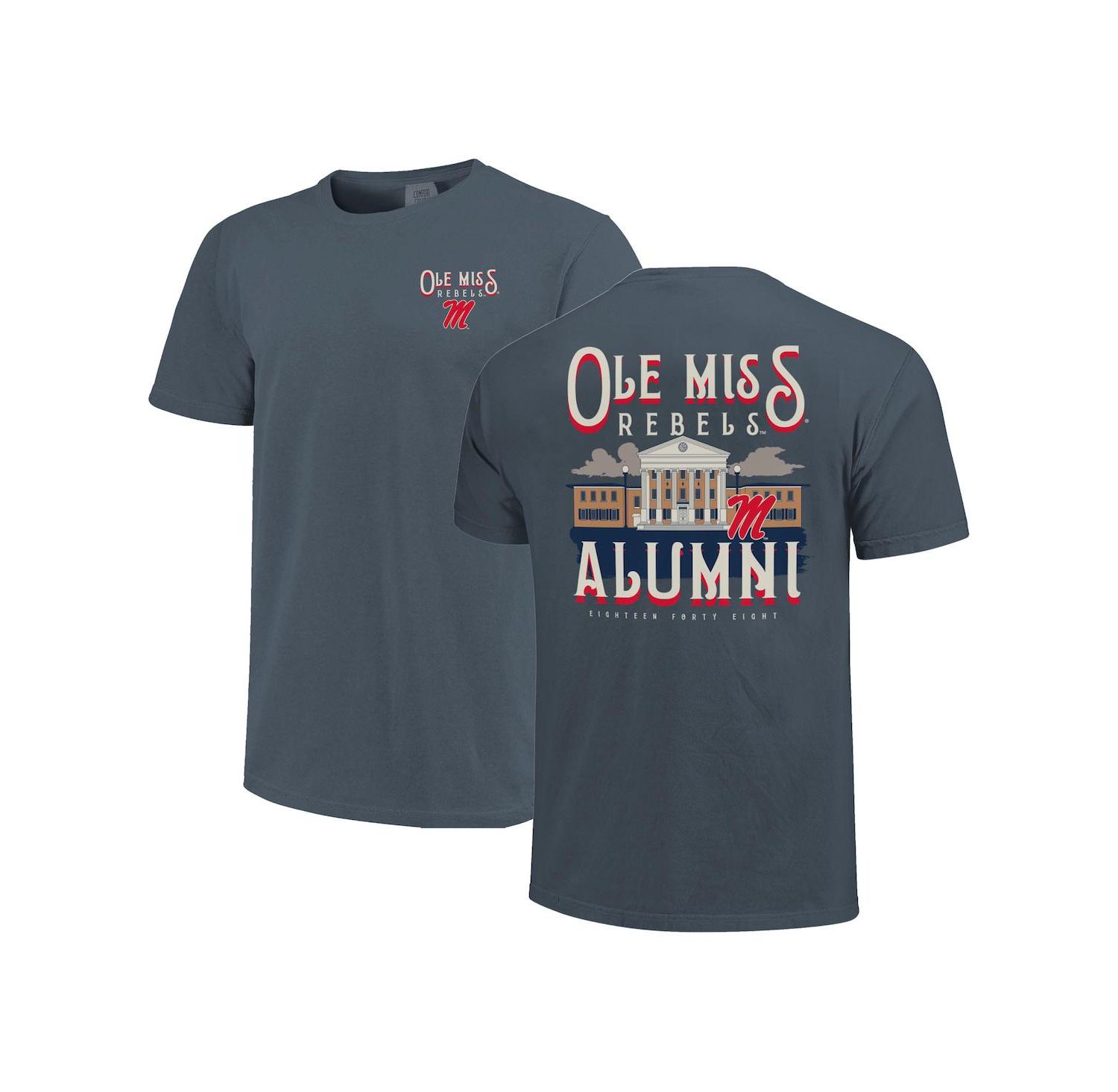 Men's and Women's Denim Ole Miss Rebels Comfort Colors Campus Alumni T-Shirt