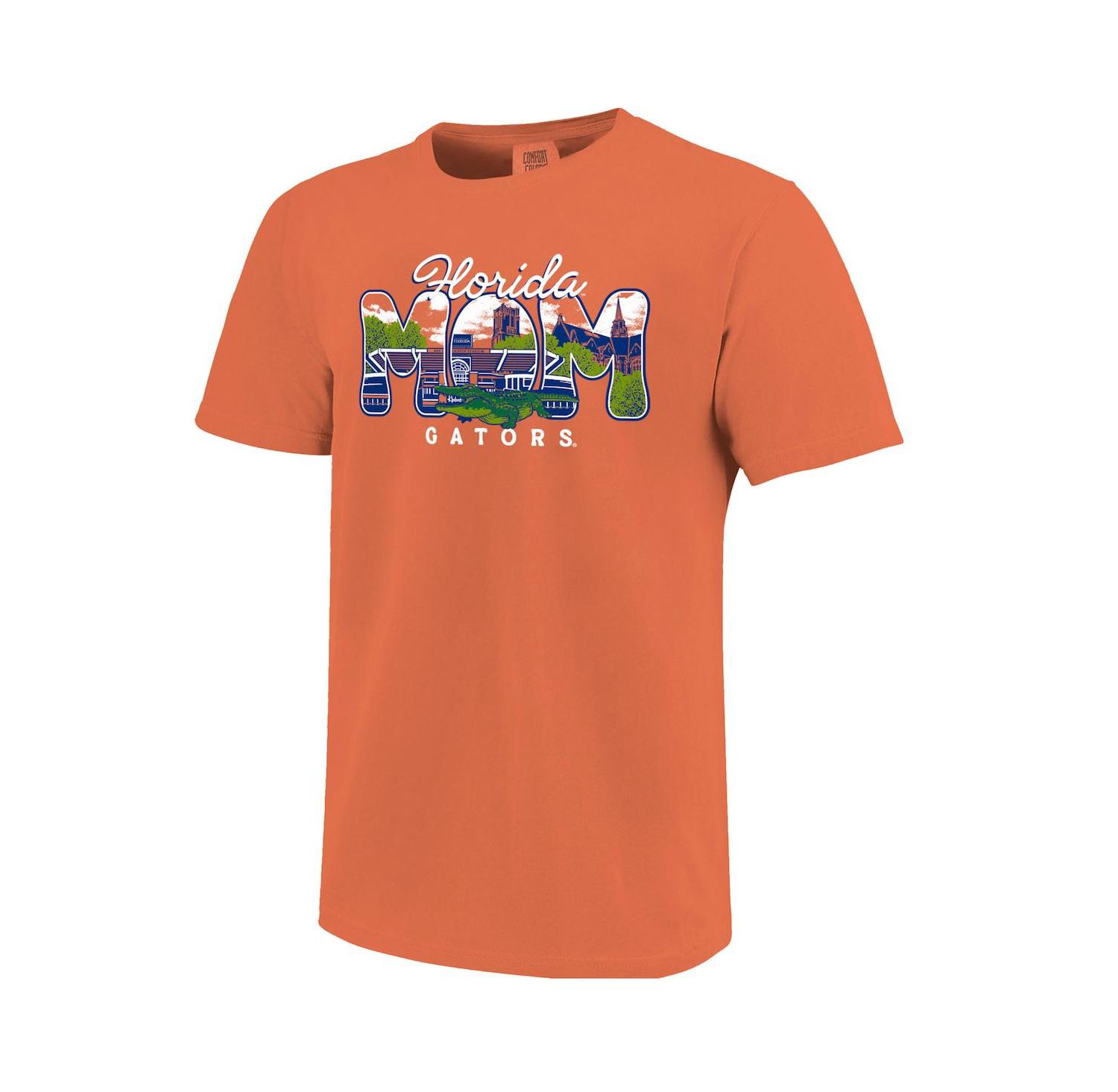 Women's Orange Florida Gators Comfort Colors Campus Drawing Mom T-Shirt