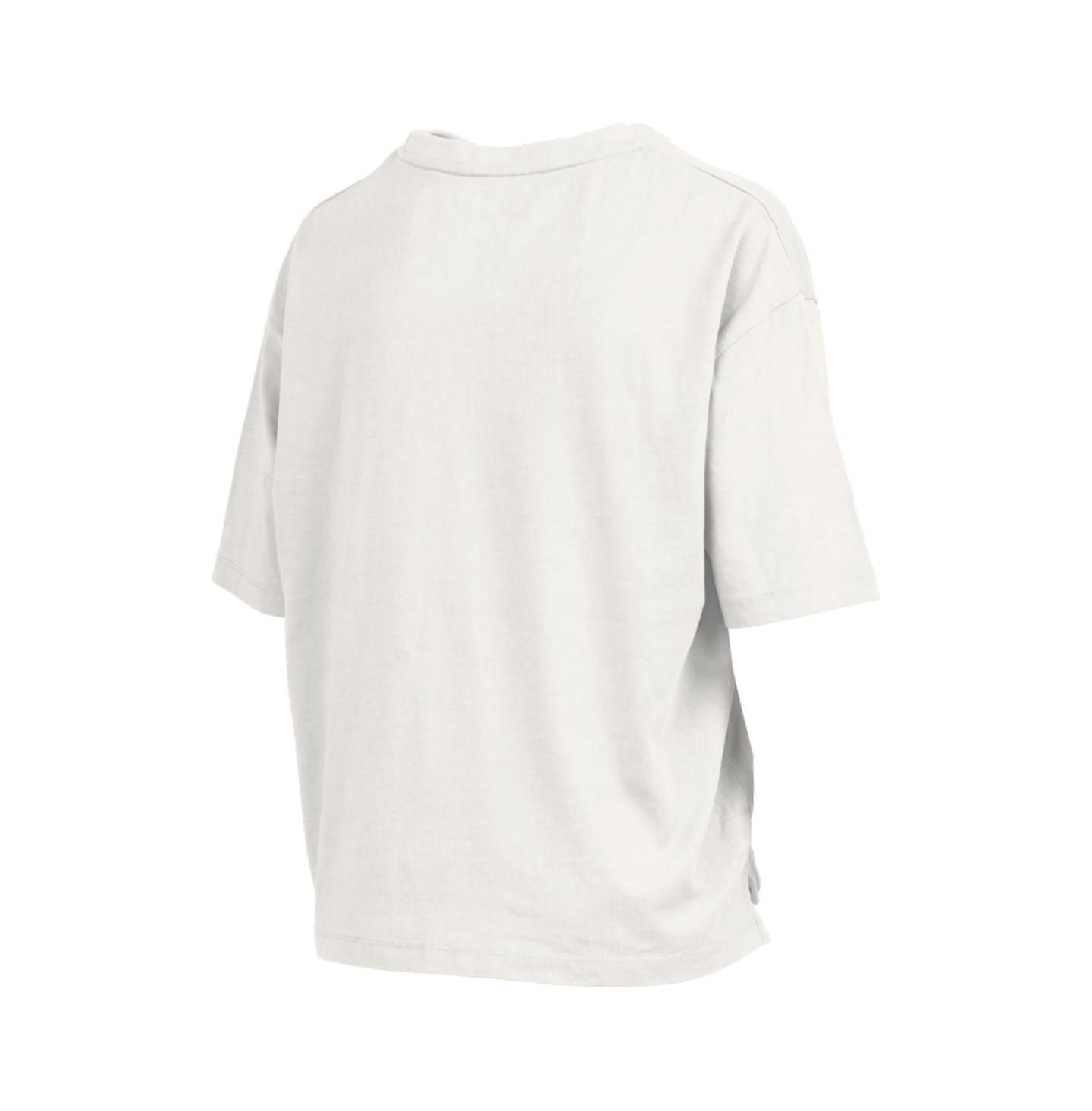 Женская футболка Pressbox White Purdue Boilermakers Harmony Oversized Slub — фото 2