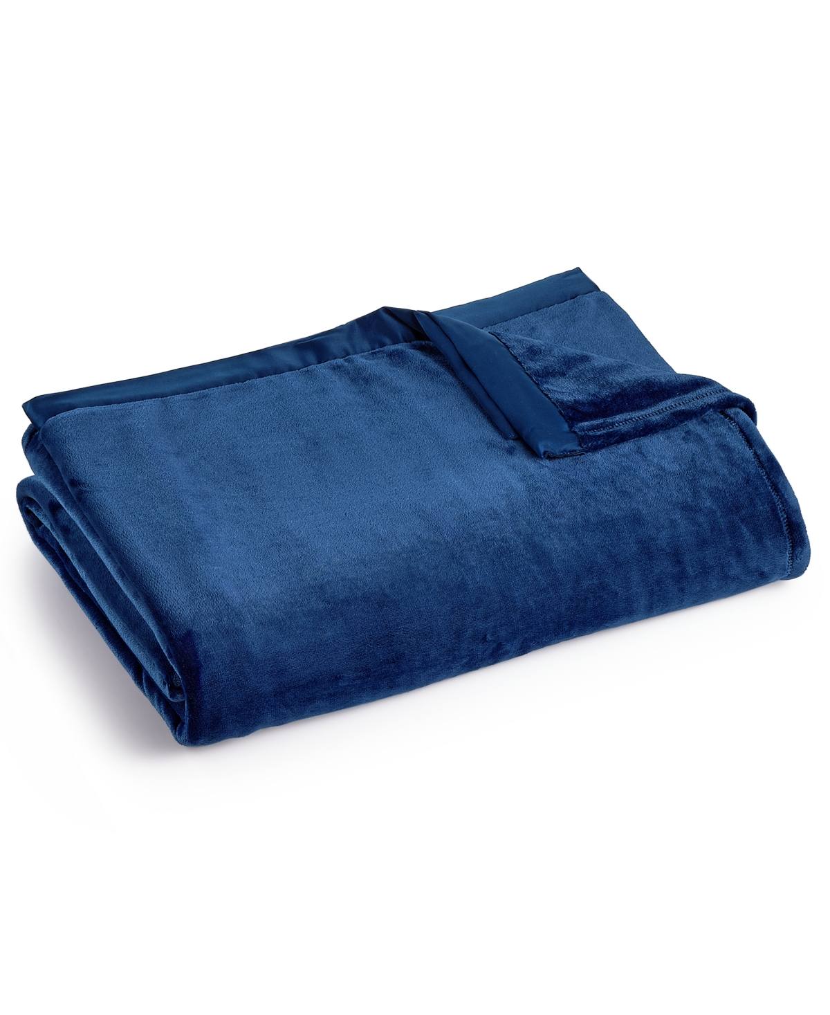 Shop Berkshire Classic Velvety Plush Blanket, King, Created For Macy's In Blue Royal