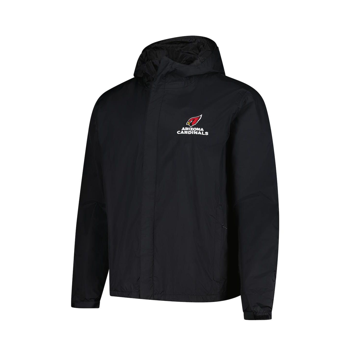 Мужская куртка Dunbrooke Black Arizona Cardinals Tropic Waterproof Packable Full-Zip Hoodie Jacket — фото 3