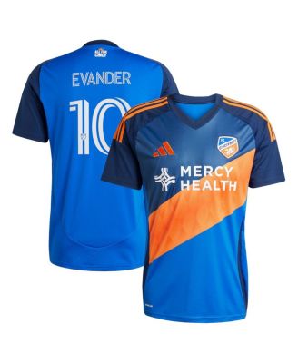 Men's Evander da Silva Ferreira Blue FC Cincinnati 2025 Orange and Blue Legacy Kit Replica Jersey