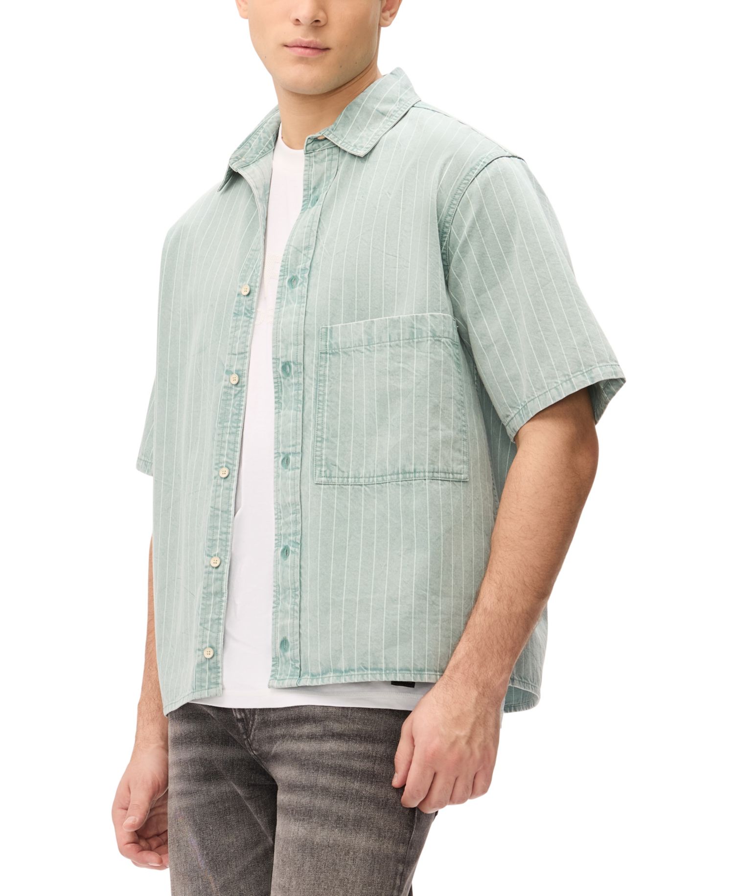 Men's Vertical Stripe Pattern Shirt