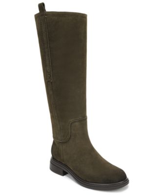 Women's Olive Zipper Tall Boots