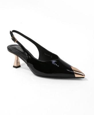 Women's Patent  Heels and Toe Cap Slingback Pumps