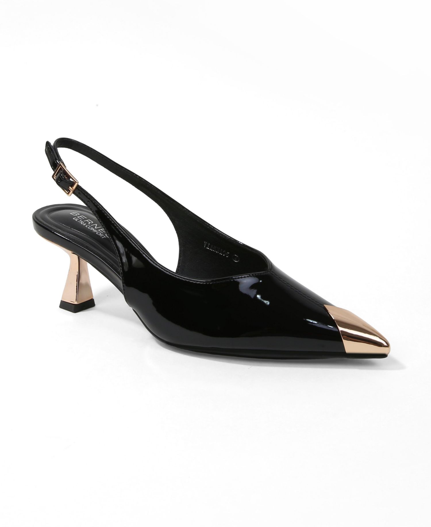 Women's Patent Heels and Toe Cap Slingback Pumps