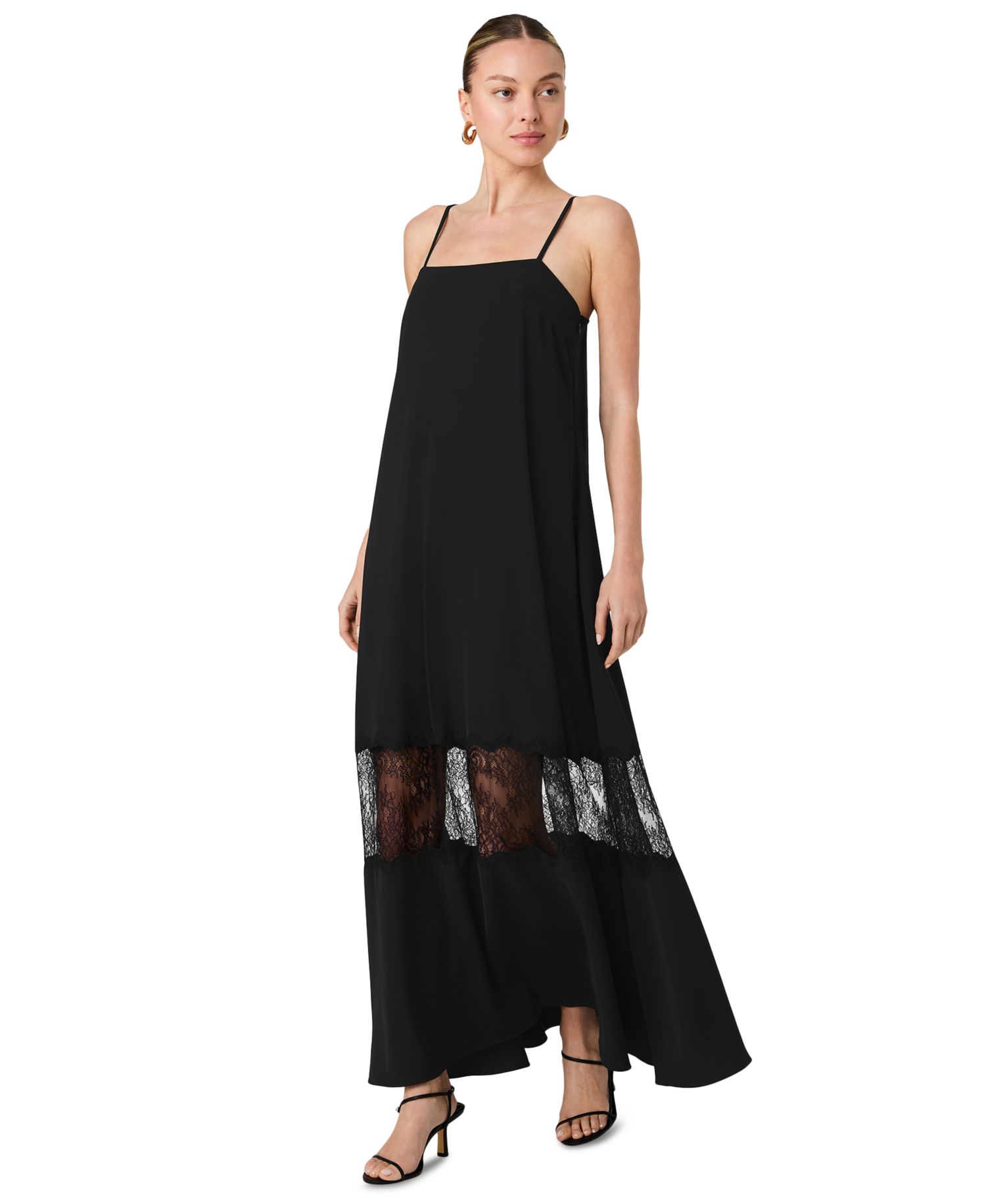 Women's Quinn Crepe Lace Sleeveless Maxi Dress