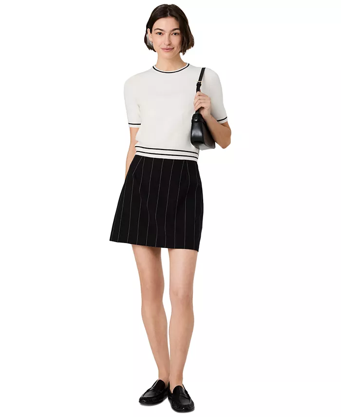 Women's Babysoft Short-Sleeve Rib Stripe Top - thumbnail 2