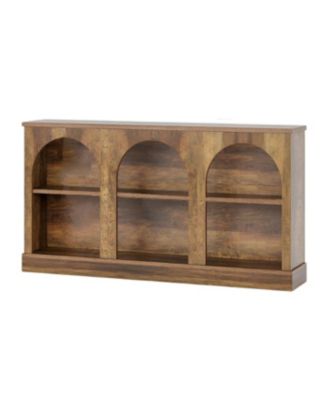 Farmhouse Media Console Table with Cabinets for Up to 65 Inch TV