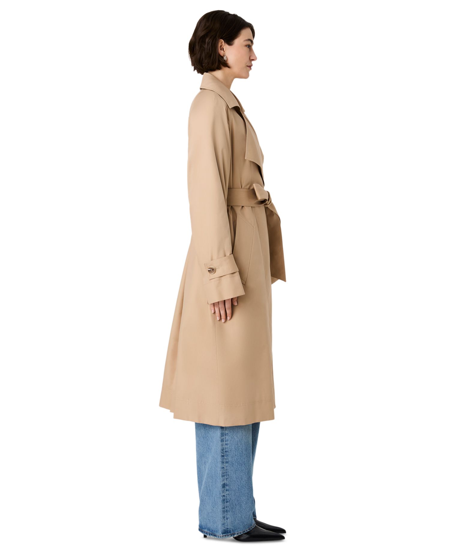 Women's Trench Twill Button-Front Raglan Jacket