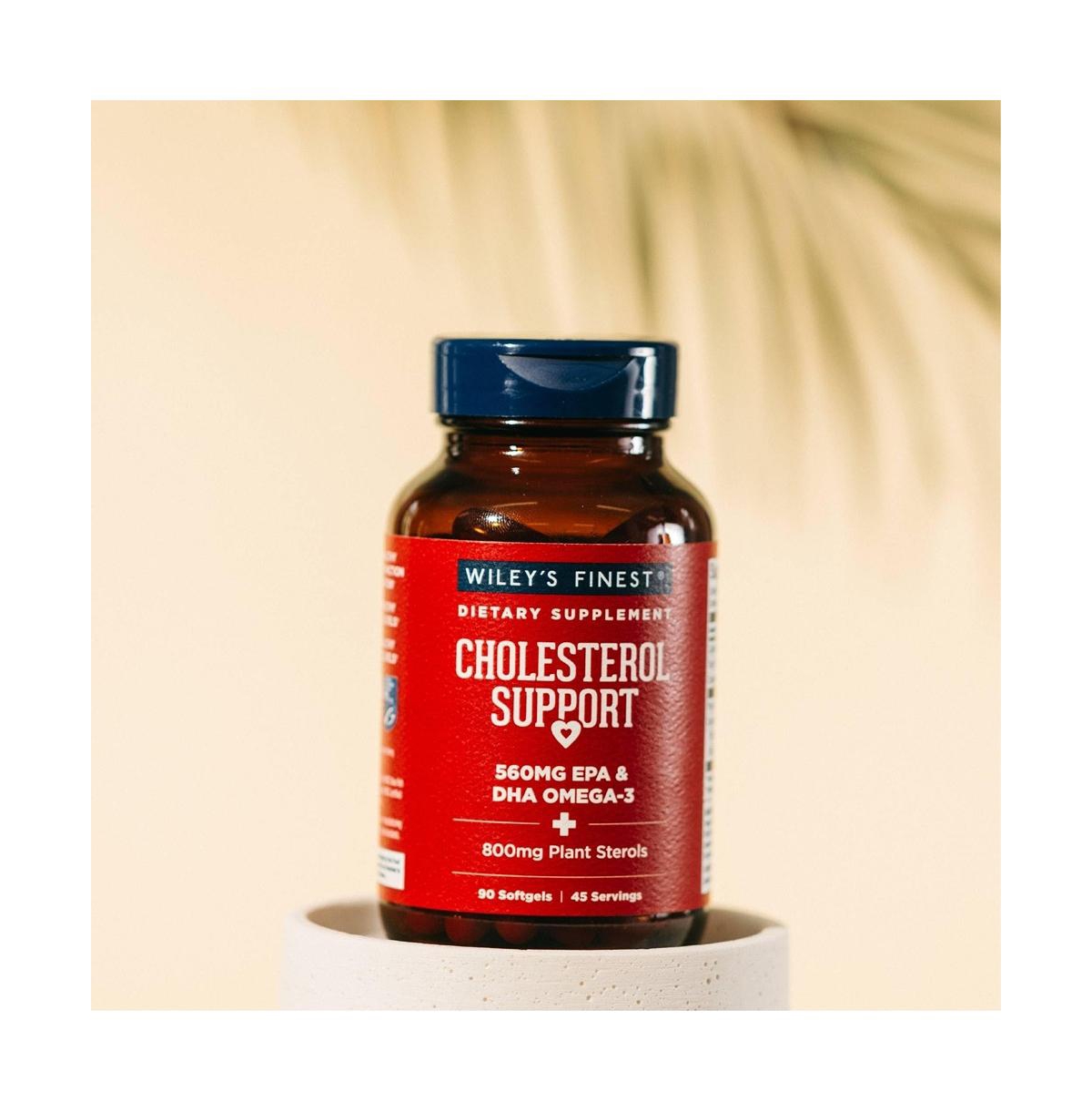 Wiley's Finest Wild Alaskan Fish Oil Cholesterol Support - Heart Health Supplement for Men and Women