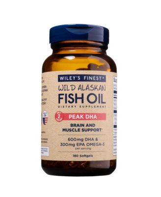Wild Alaskan Fish Oil Peak DHA - 900mg EPA and DHA Omega-3s - 180 Softgels (90 Servings)
