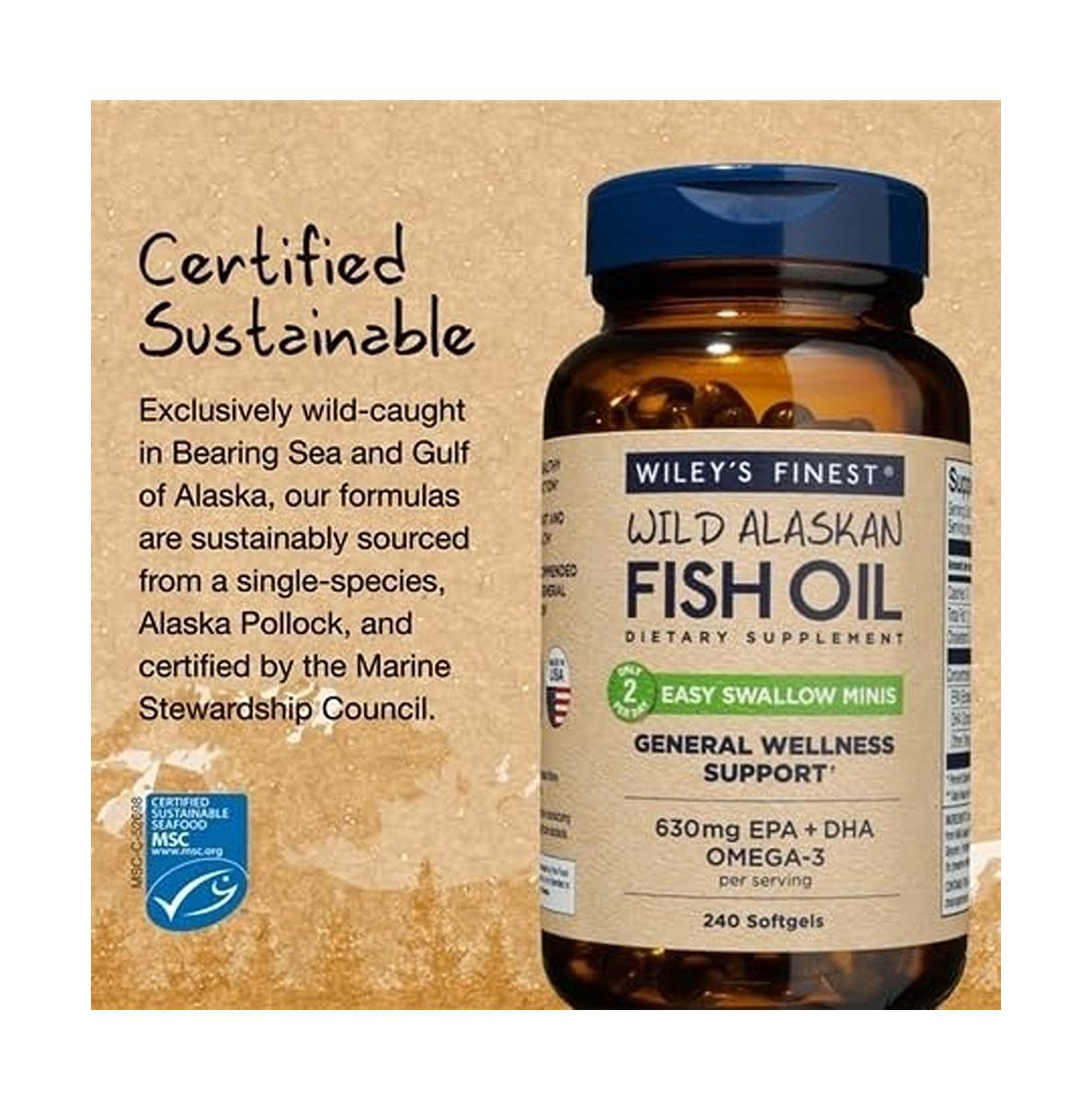 Wiley's Finest Wild Alaskan Fish Oil Minis