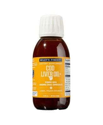 Cod Liver Oil - Orange Flavored Omega-3 Fish Oil Supplement - 765mg Omega-3s - 4.23 Oz (25 Servings)