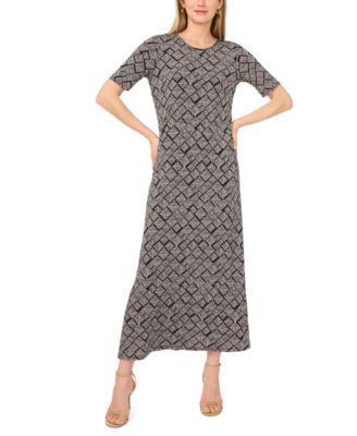 Women's Crewneck Pull-On Maxi Dress