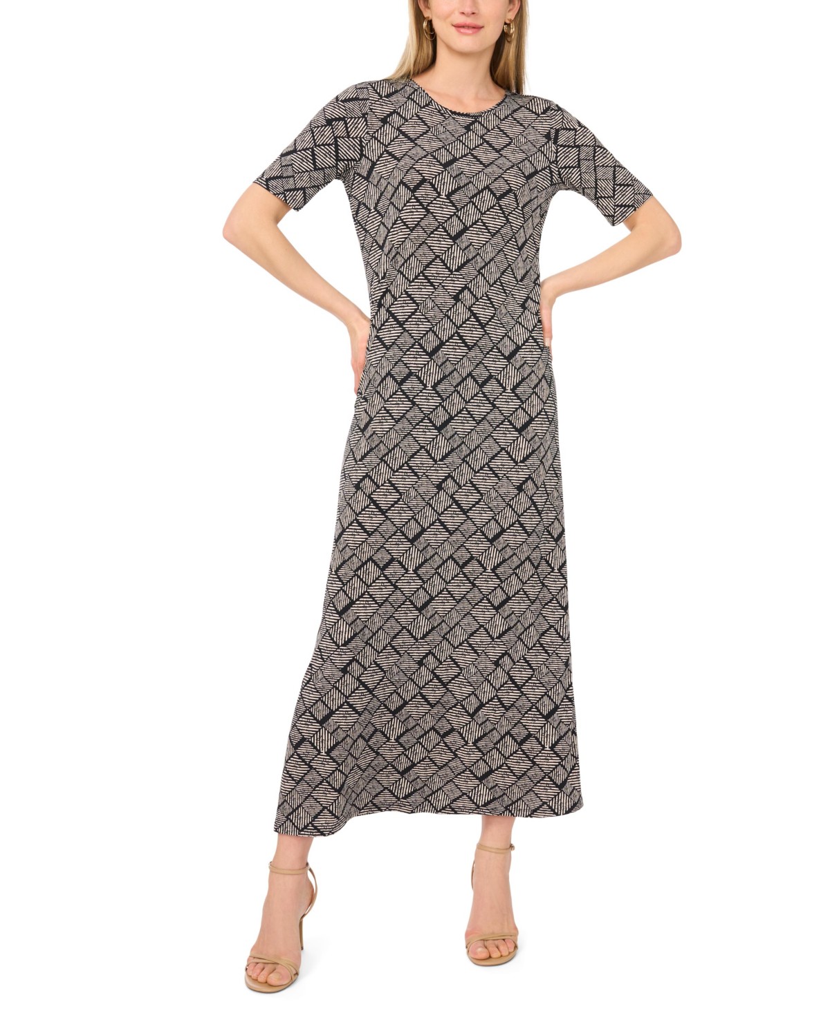 Женские платья Vince Camuto Women's Crewneck Pull-On Maxi Dress — фото 1