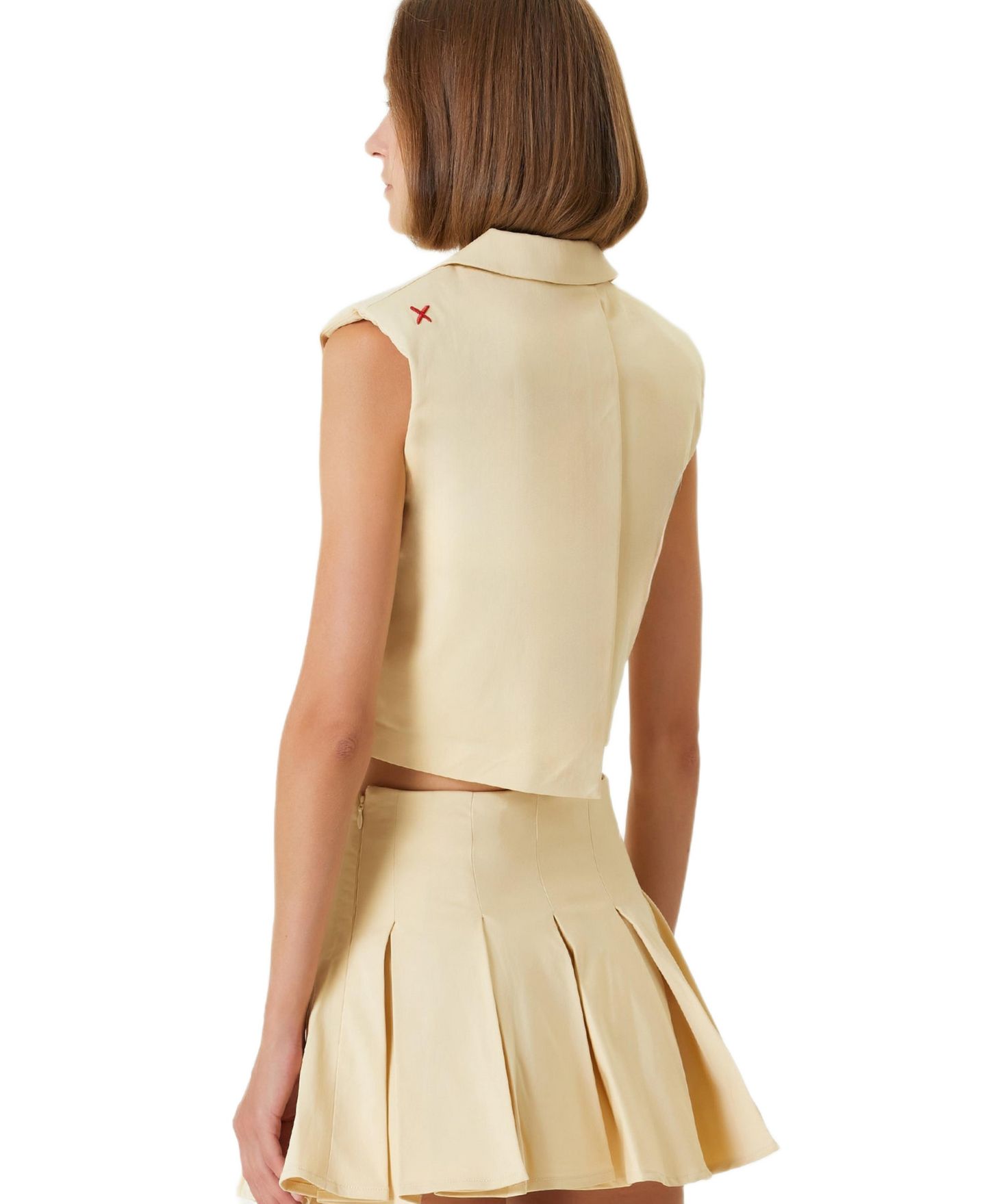 Женский жилет PCFG Cropped Cotton Woven Vest, цвет: Зелёный — фото 2