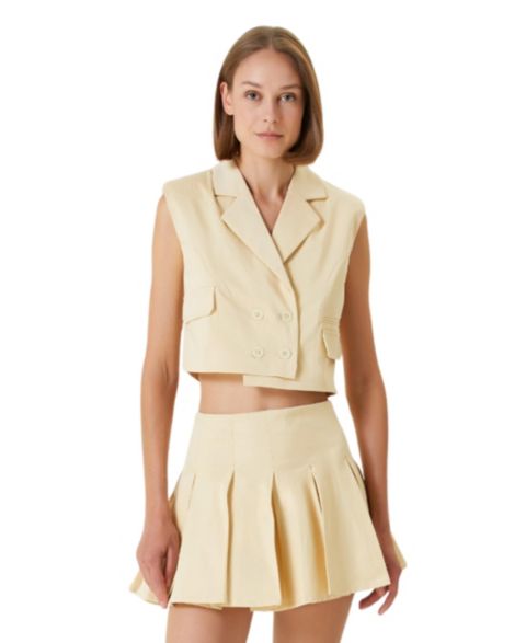 Женские жилеты PCFG Women's Cropped Cotton Woven Vest