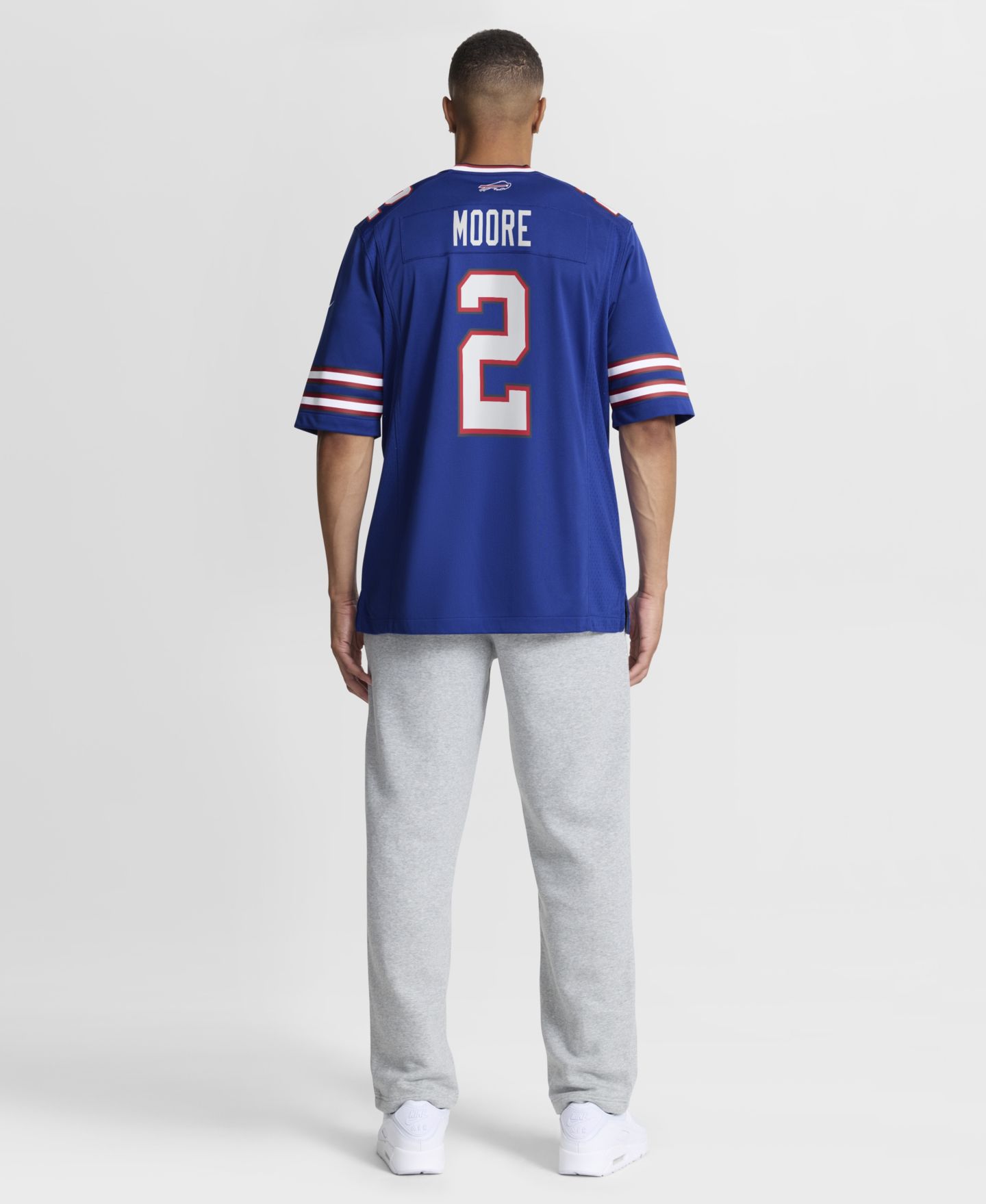 Мужской топ Nike D.J. Moore Royal Buffalo Bills Game Jersey — фото 4