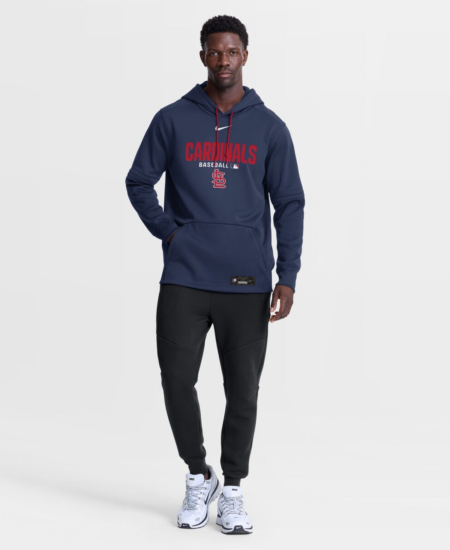 Men's Navy St. Louis Cardinals Authentic Collection Therma-FIT Hoodie