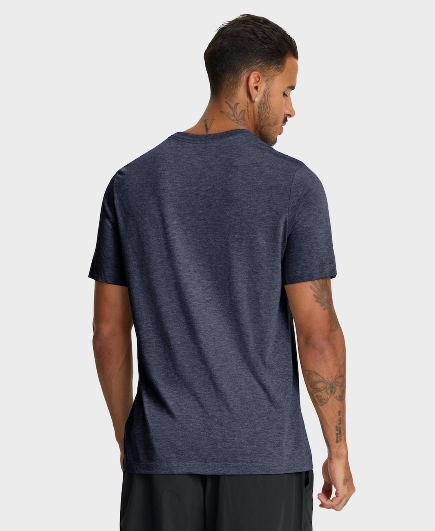Men's Heather Navy Detroit Tigers Stacked Tri-Blend T-Shirt