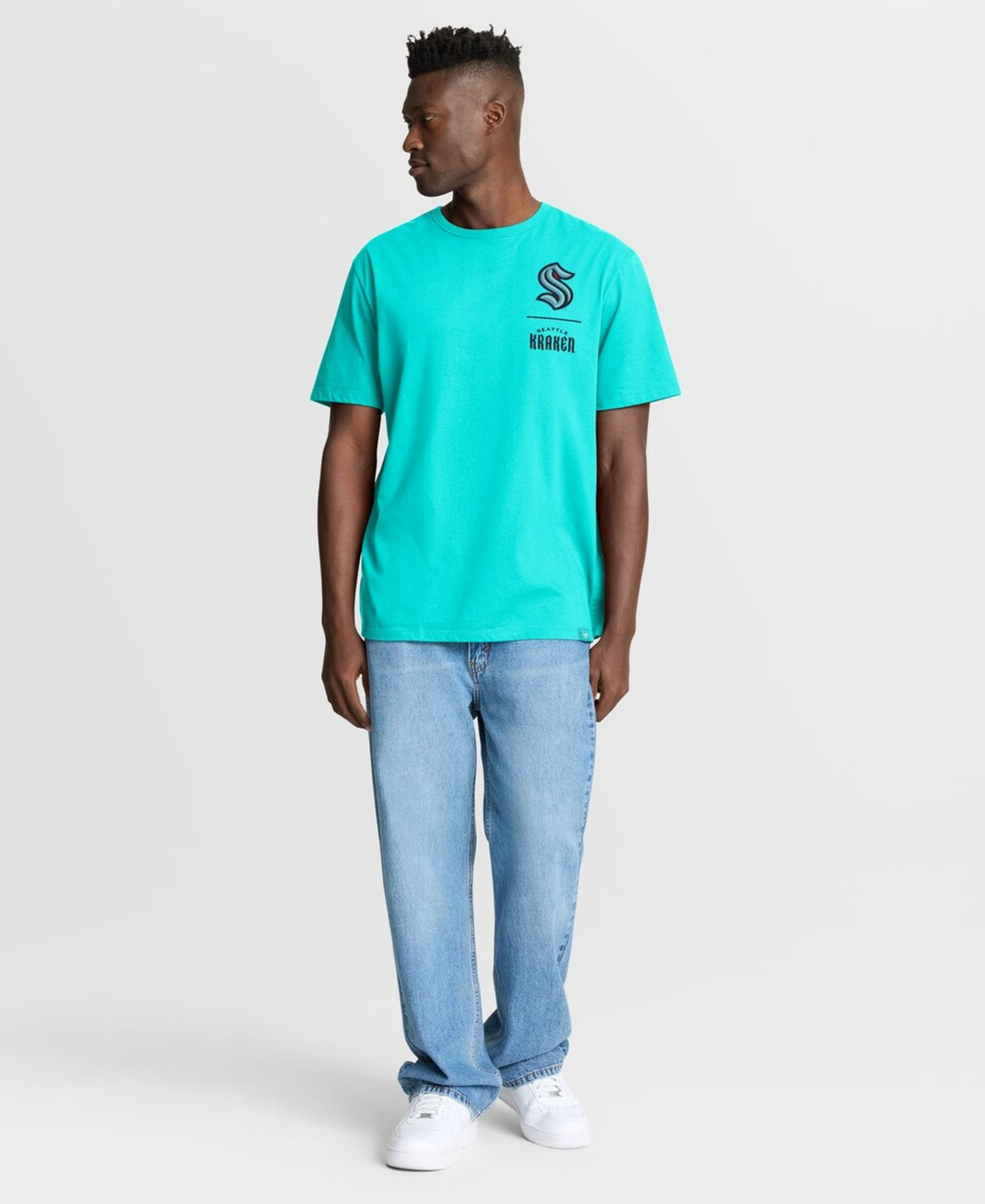 Men's Light Blue Seattle Kraken Crash The Net Legacy T-Shirt