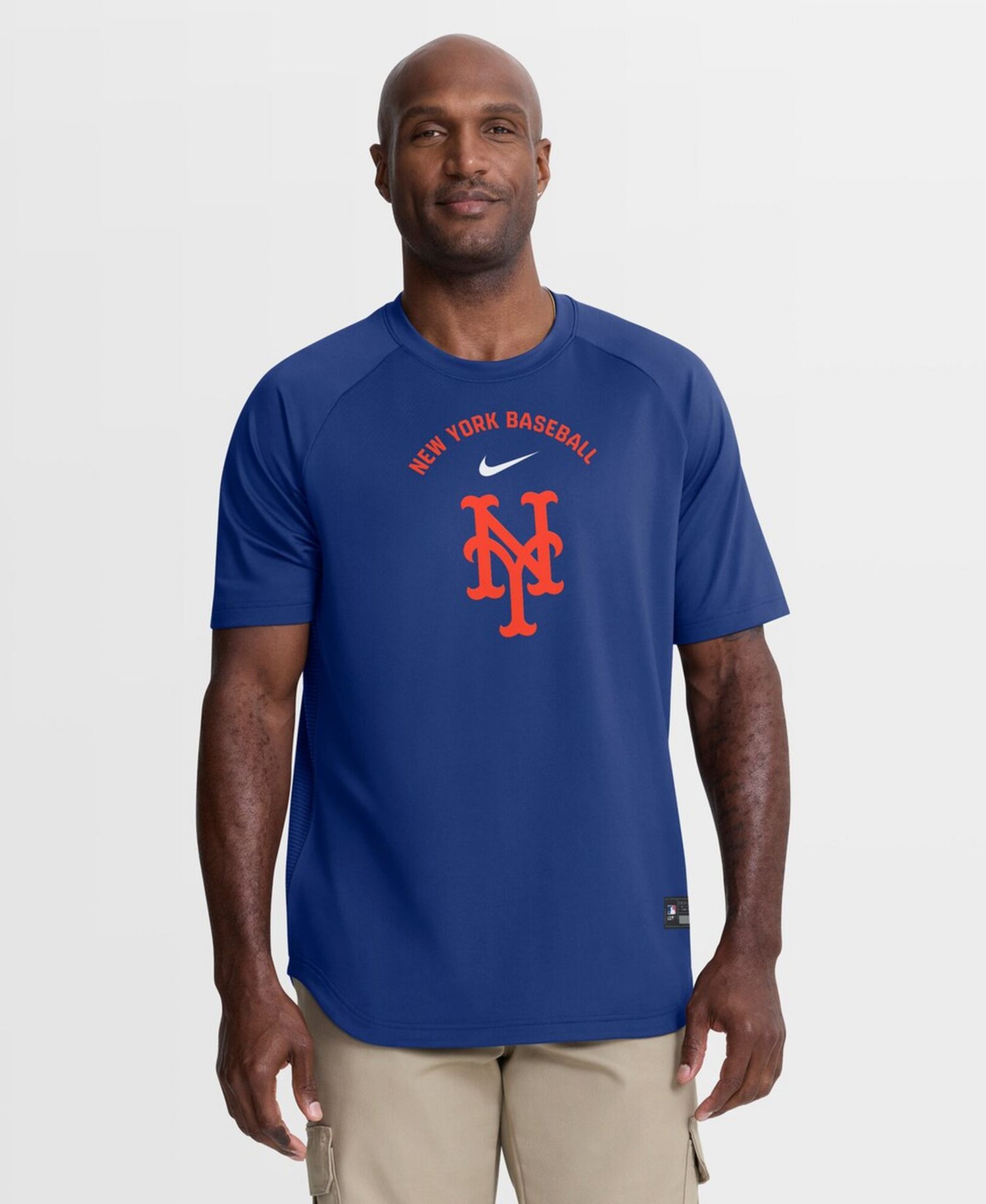 Men's Royal New York Mets Authentic Collection Batting Practice Pre-Game Raglan Dri-FIT T-Shirt