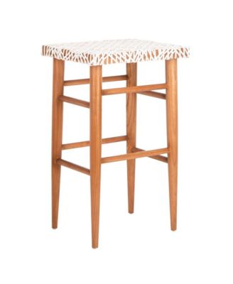 Kaleo Woven Leather Barstool