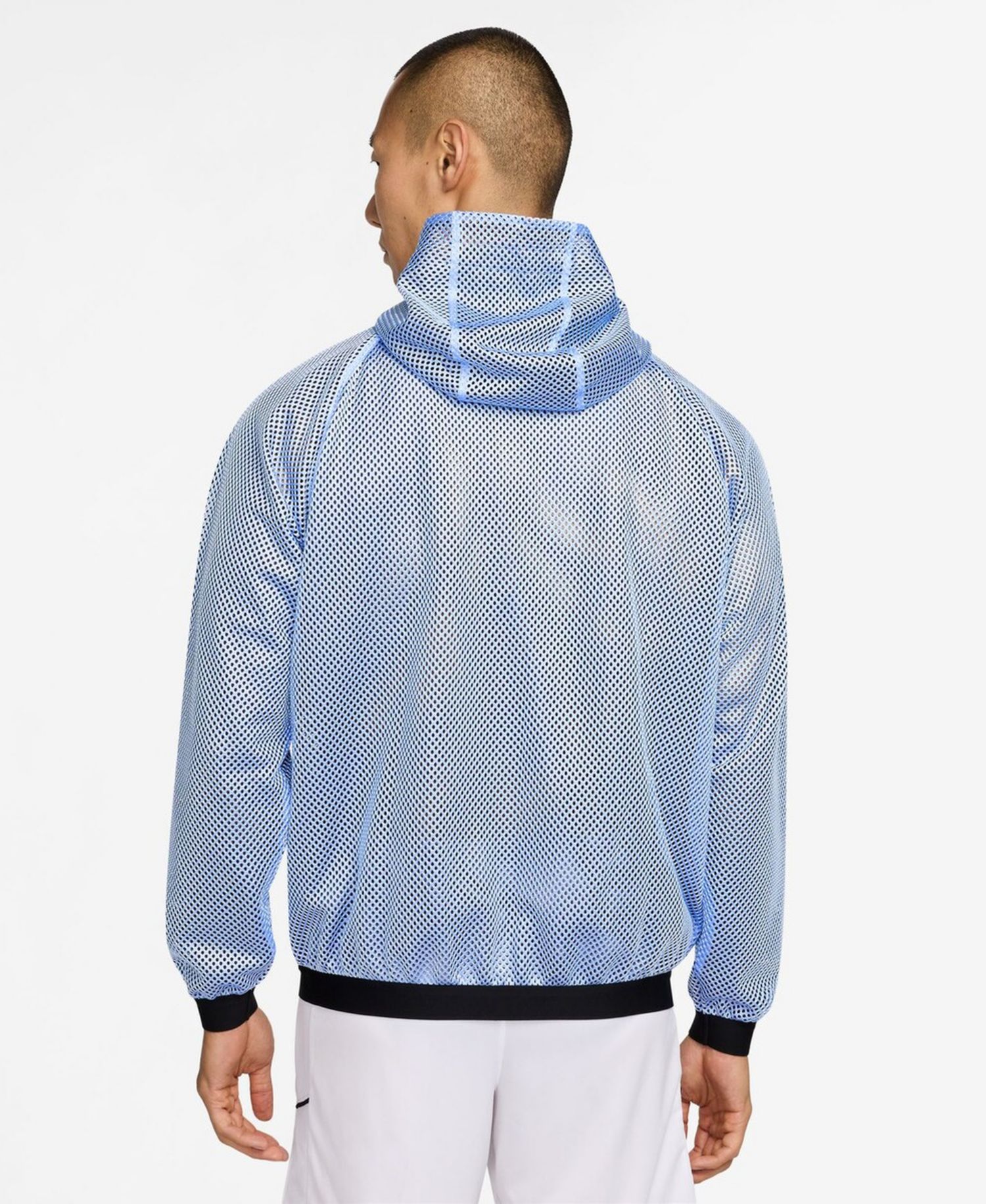 Men's Light Blue Uruguay National Team 2026 Anthem Mesh Dri-FIT Full-Zip Hooded Jacket