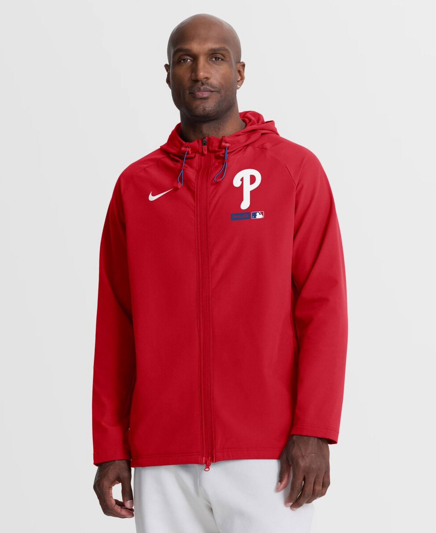 Men's Red Philadelphia Phillies Authentic Collection Raglan Therma-FIT Full-Zip Hooded Jacket