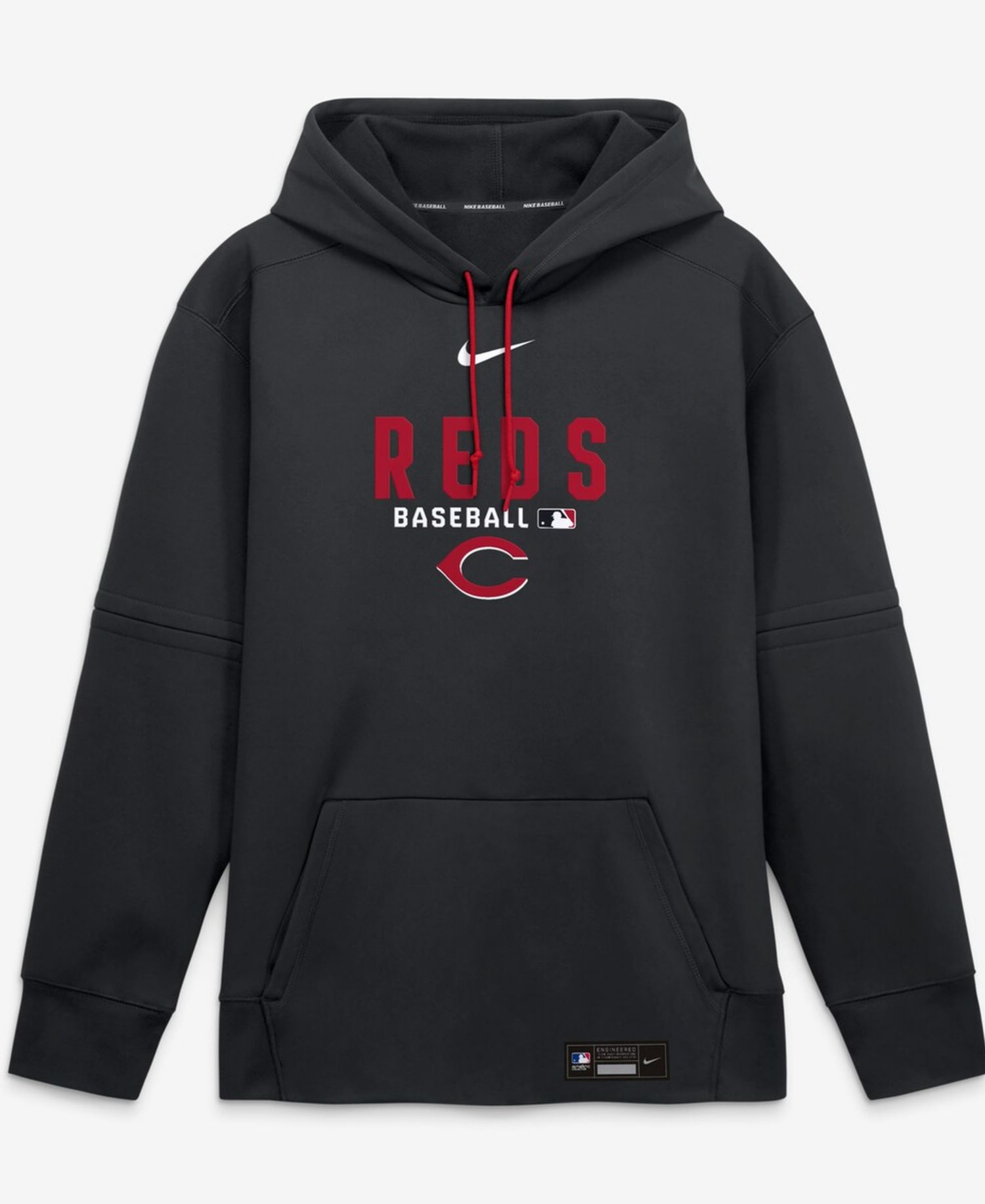 Men's Black Cincinnati Reds Authentic Collection Therma-FIT Hoodie