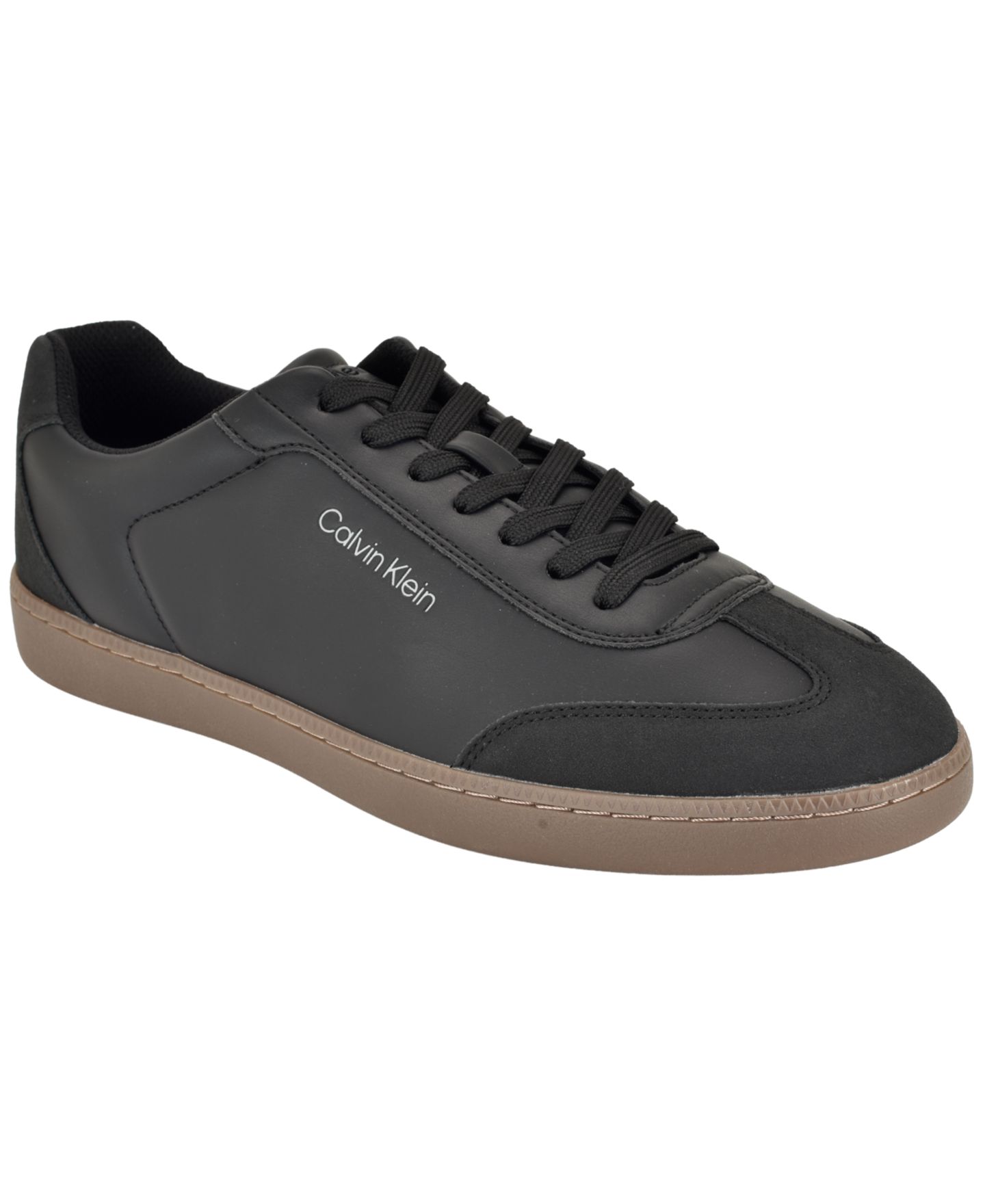 Мужские кроссовки Calvin Klein Haffen Low-Profile Lace-Up Fashion, цвет: Чёрный — фото 1