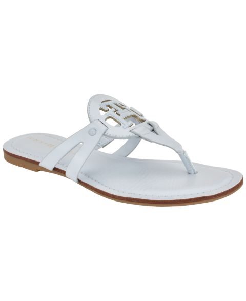 Женские сандалии Tommy Hilfiger Lerriz Logo Flat Thong Slide, цвет: Синий