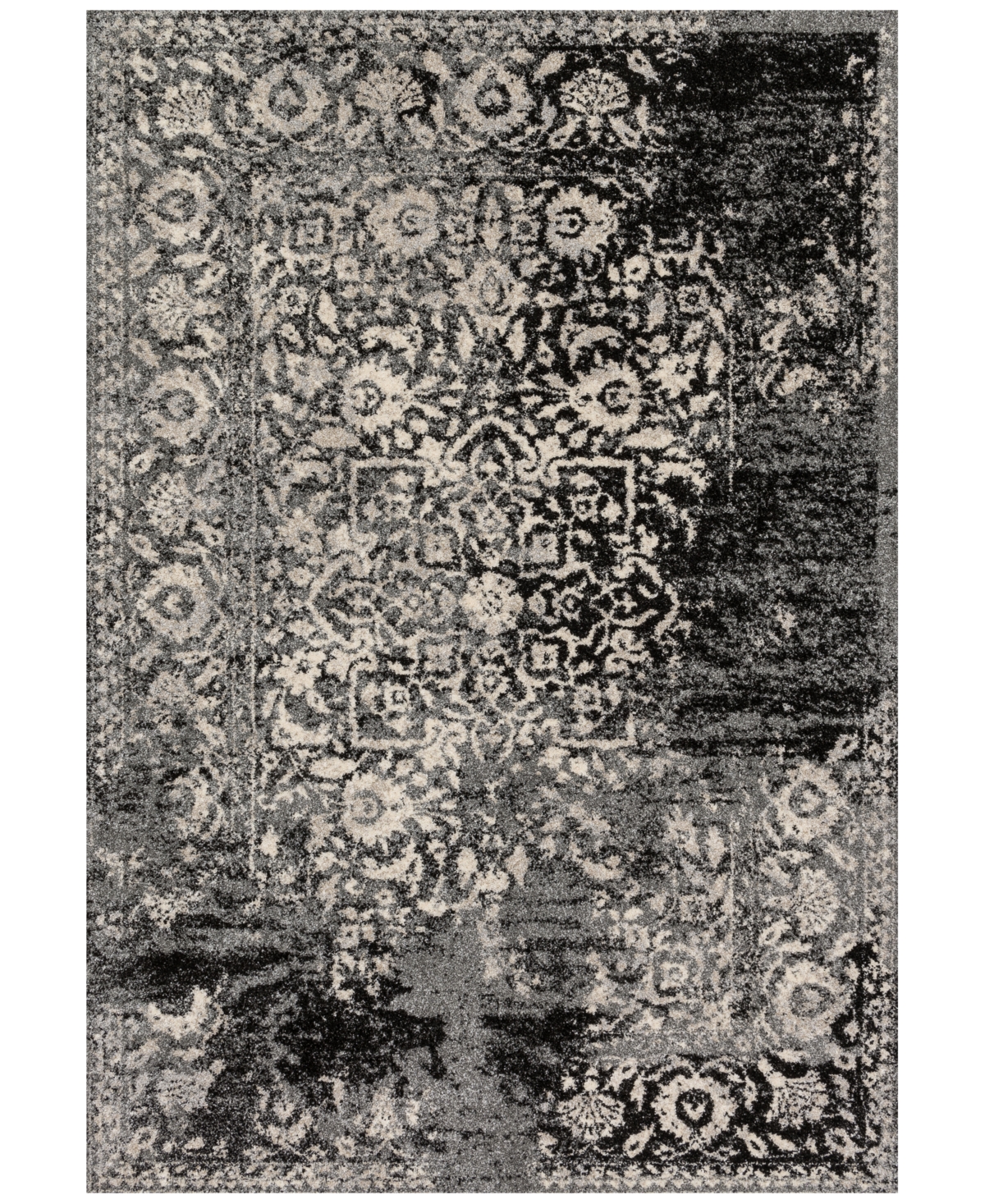 Spring Valley Home Emory Eb-01 Black/ivory 2'5" X 7'7" Runner Area Rug In No Color