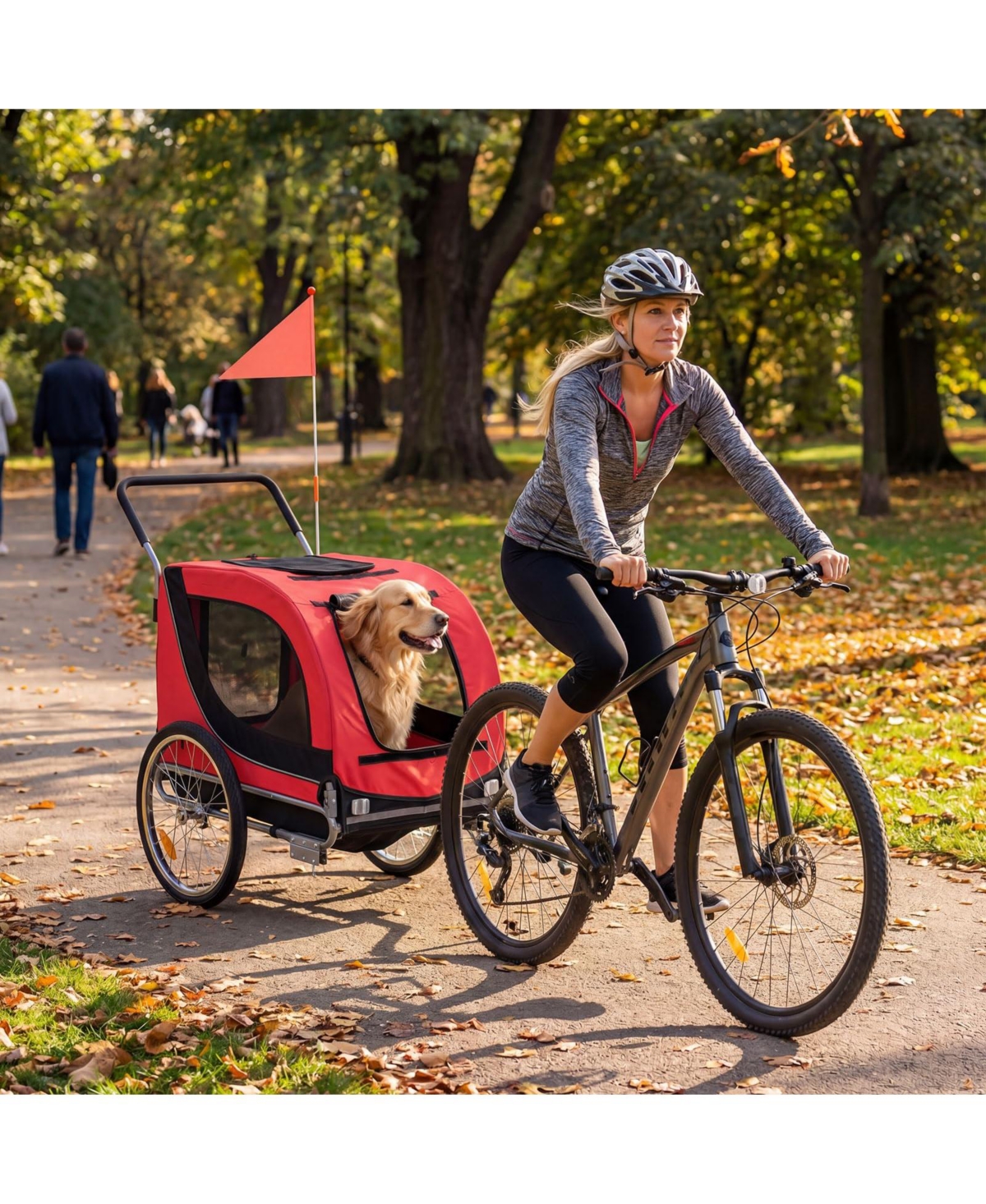 Cozito 2-in-1 Dog Bike Trailer with Universal Bicycle Coupler