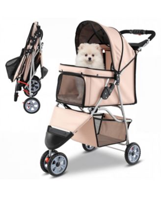 3 Wheel Pet Stroller for Small Dogs and Cats up to 33 lbs