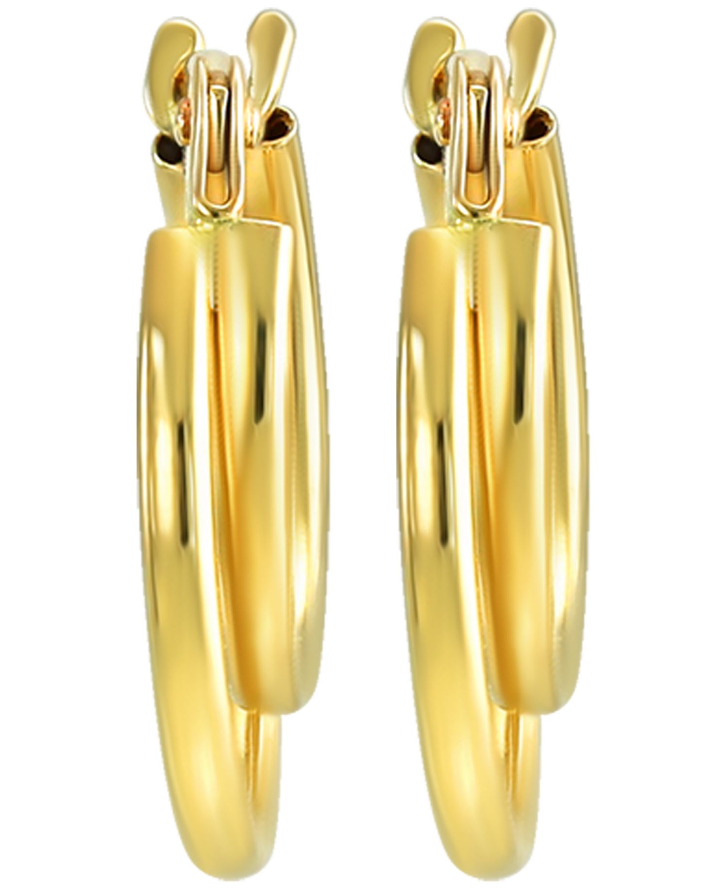 Double Hoop Earrings in 10k Yellow Gold