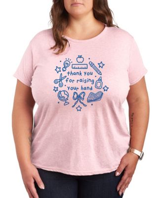 Plus Size Teacher Thank You Graphic T-Shirt