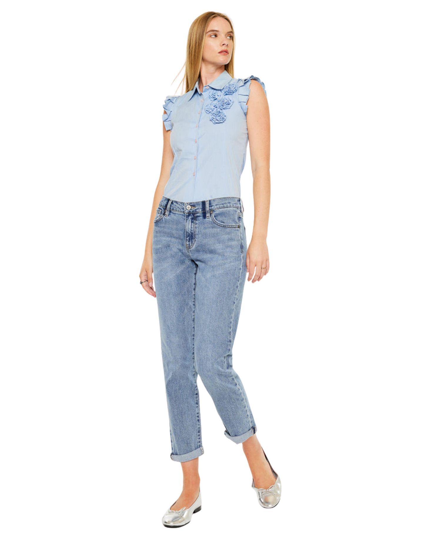 Women's Lindsey Mid Rise Slim Boyfriend Jeans