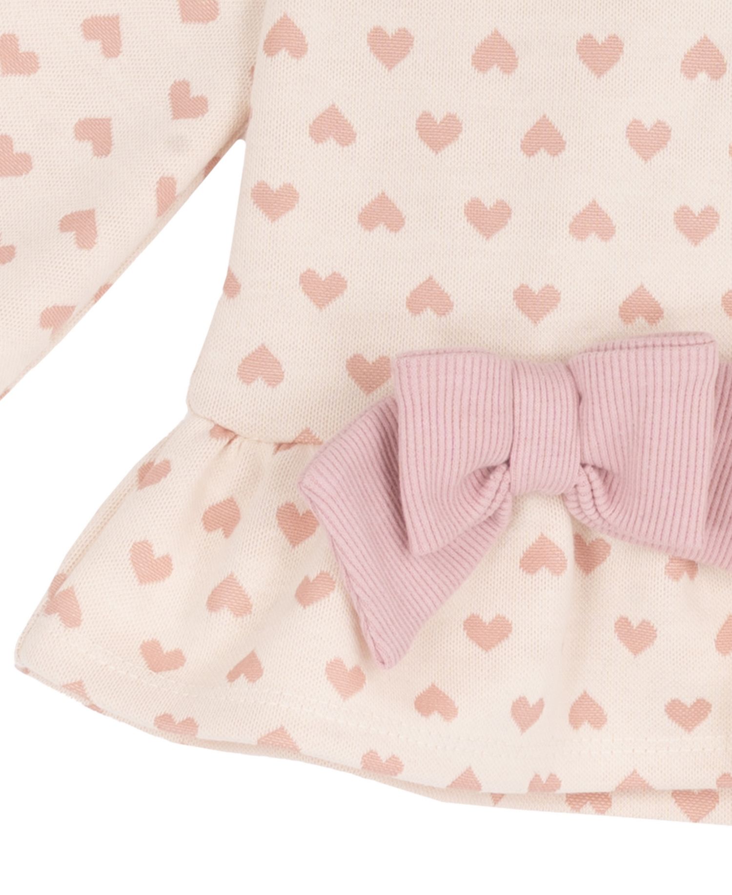 Baby Girls' Heart Double Knit Top and Rib Legging, 2-Piece Set