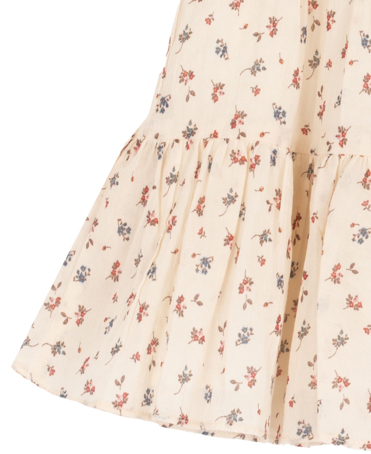 Baby Girls' Printed Ditsy Floral Cotton Voile Dress and Diaper Cover, 2-Piece Set