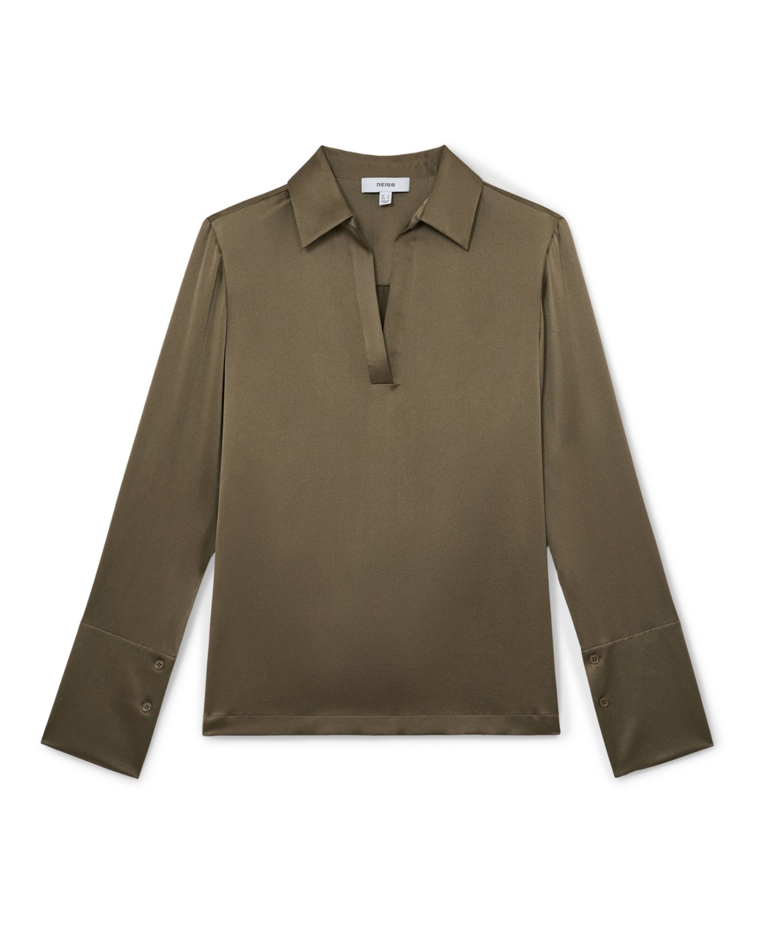 Women's Silk Open-Collar Blouse
